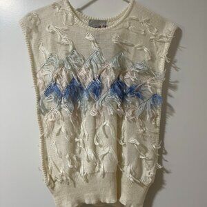 Vintage Knot Top w/ Thread Embellishments